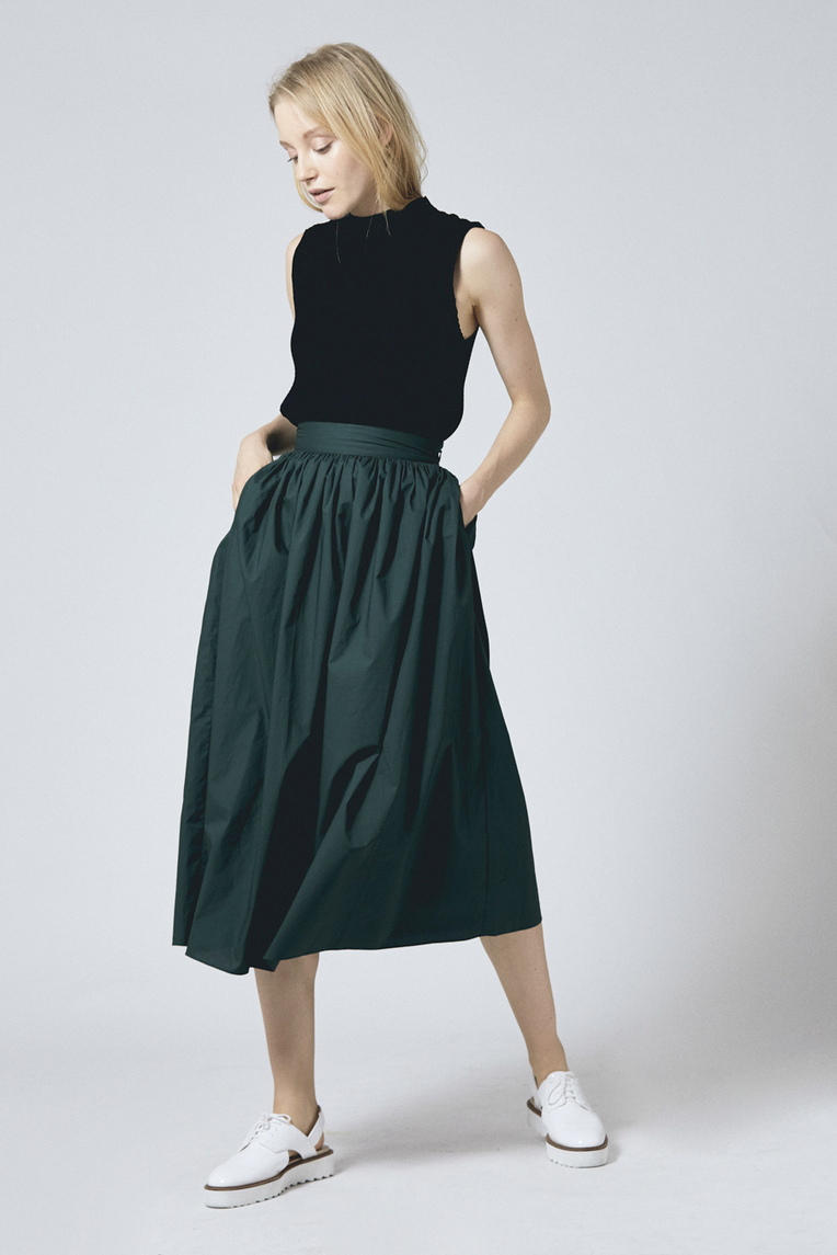 Cotton High-waisted Skirt