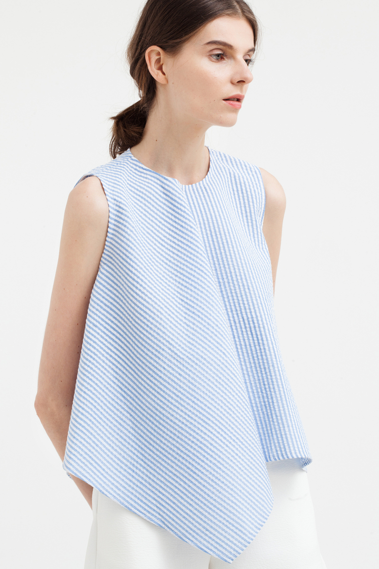 Striped Foldover Top