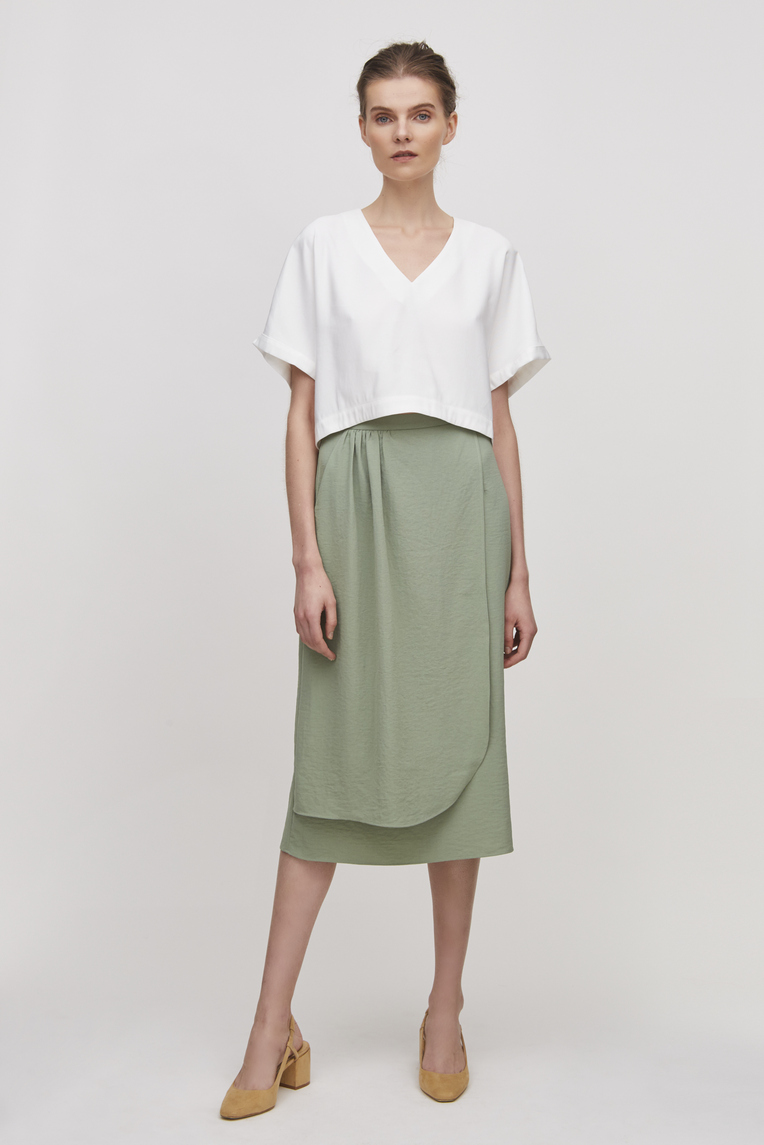 Midi Overlap Skirt