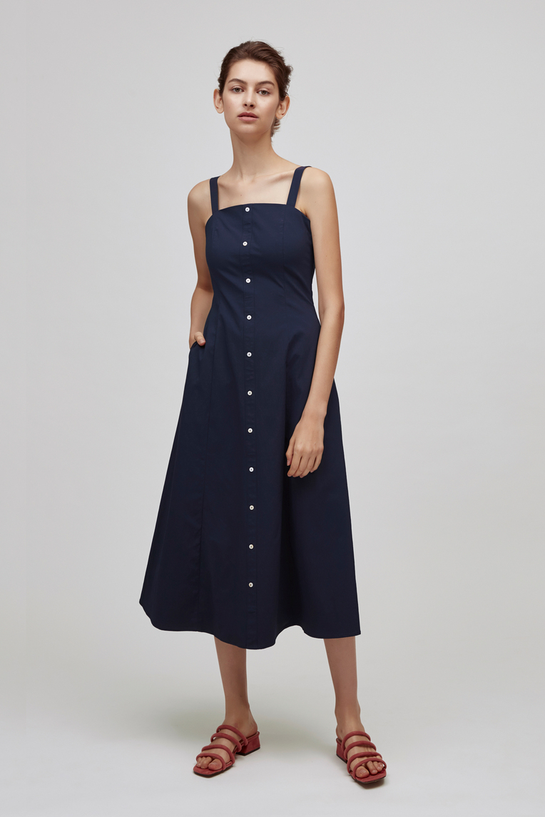 Button-Down Fitted Dress