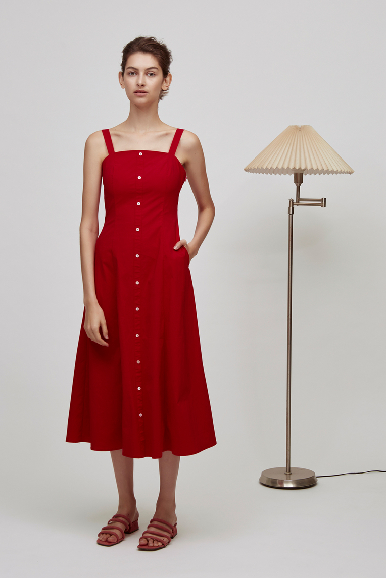 Button-Down Fitted Dress