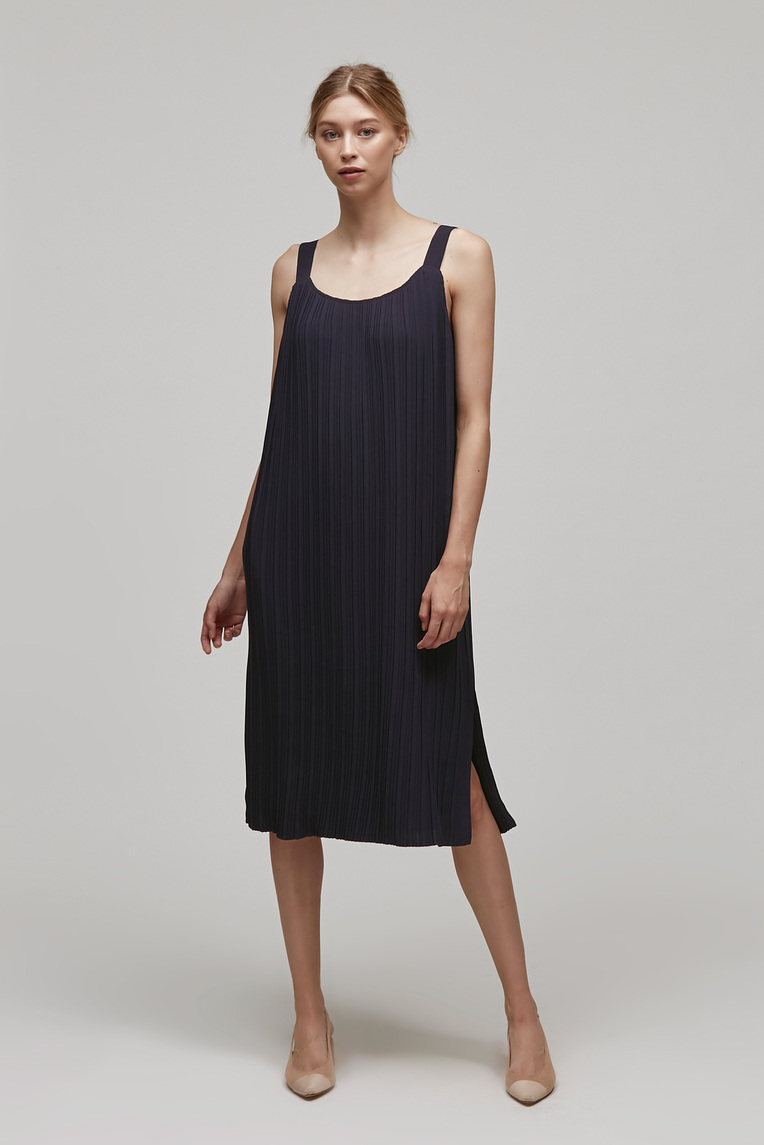 Pleated Midi Dress