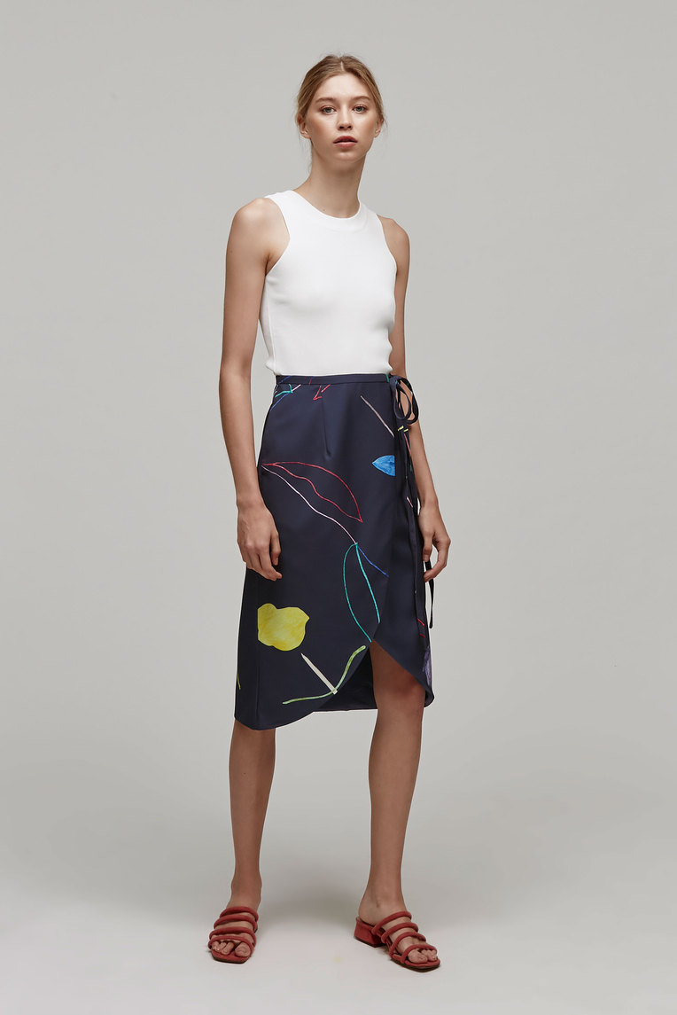 Midi Wrap Skirt