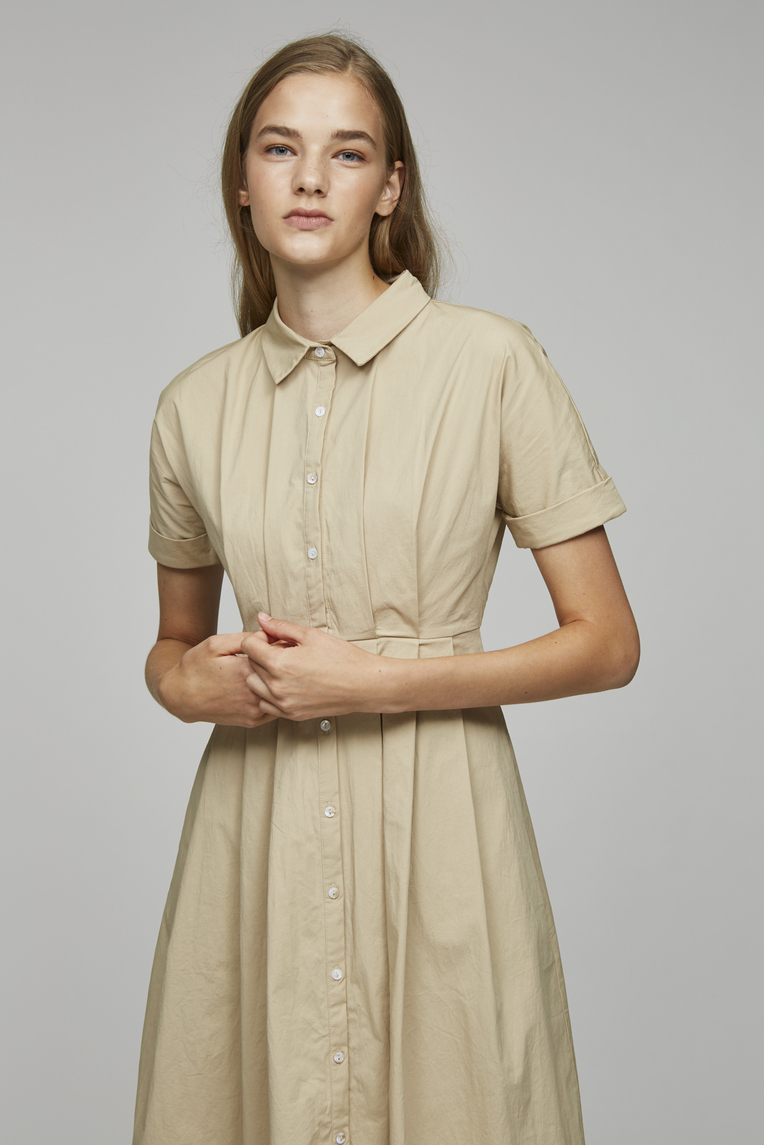 Cotton Pleated Dress