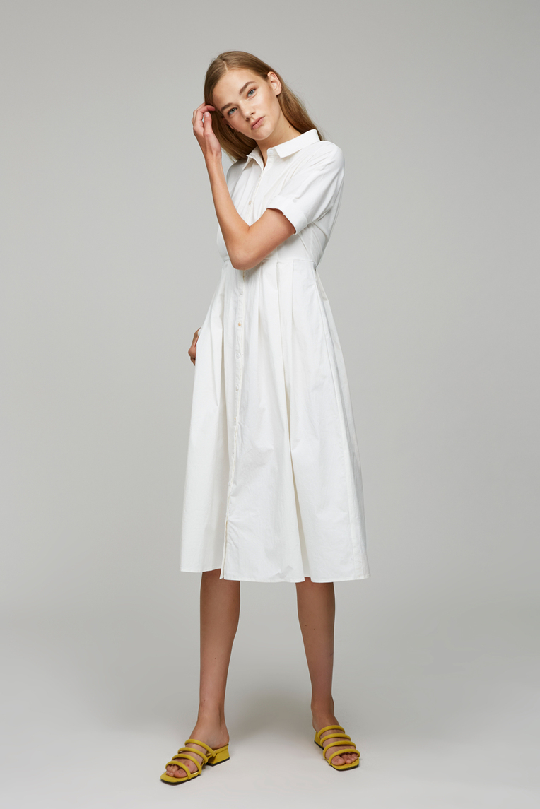 Cotton Pleated Dress