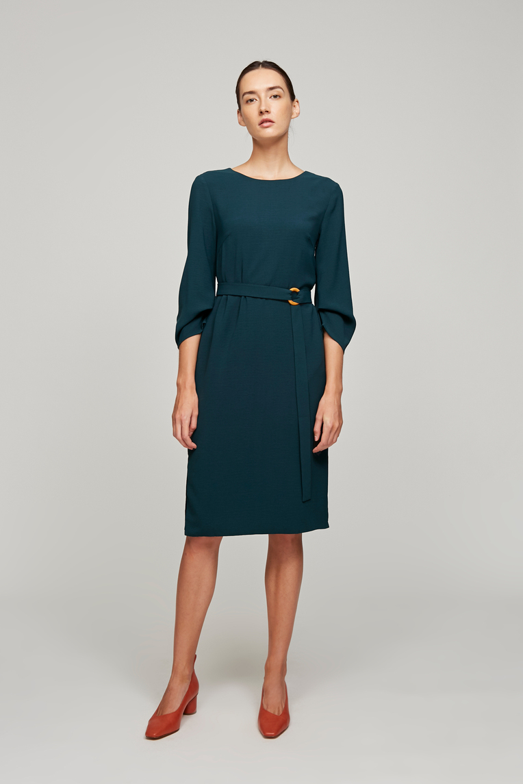 Pleat Sleeve Dress