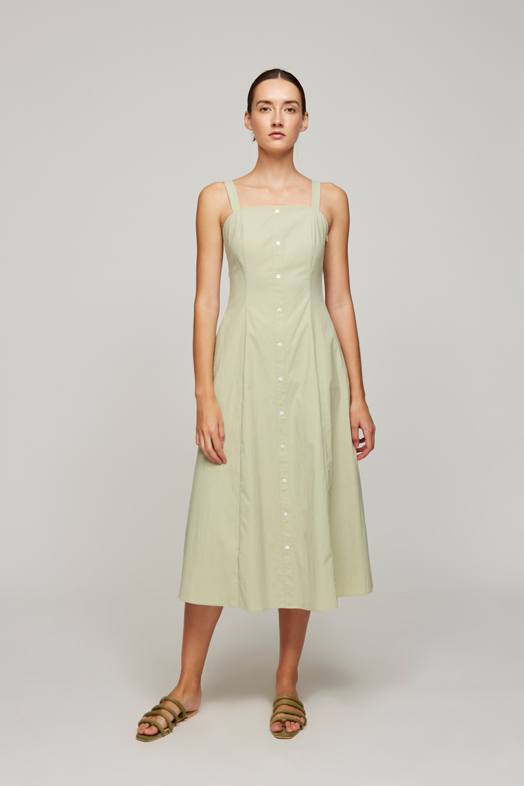 Button-Down Fitted Dress