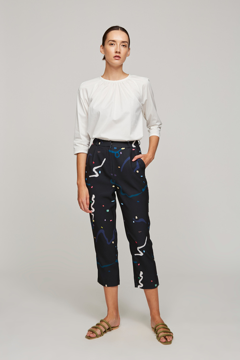 Gathered Sleeved Top