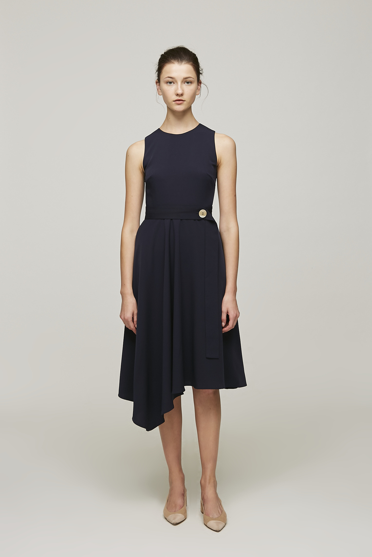 Asymmetrical Midi Dress
