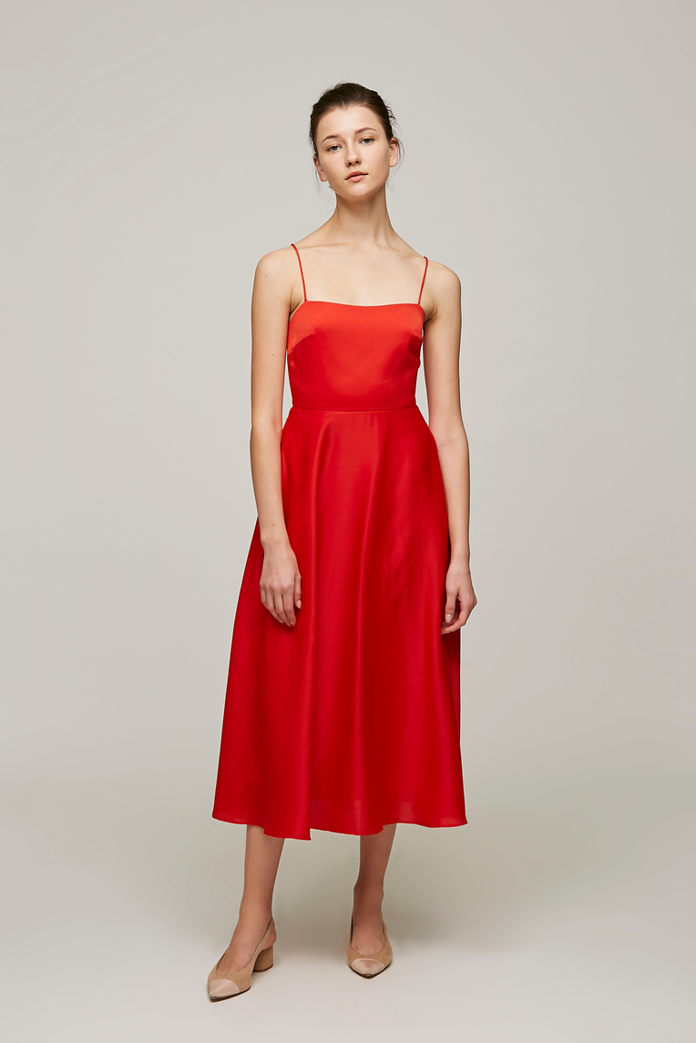 Cross Back Midi Dress