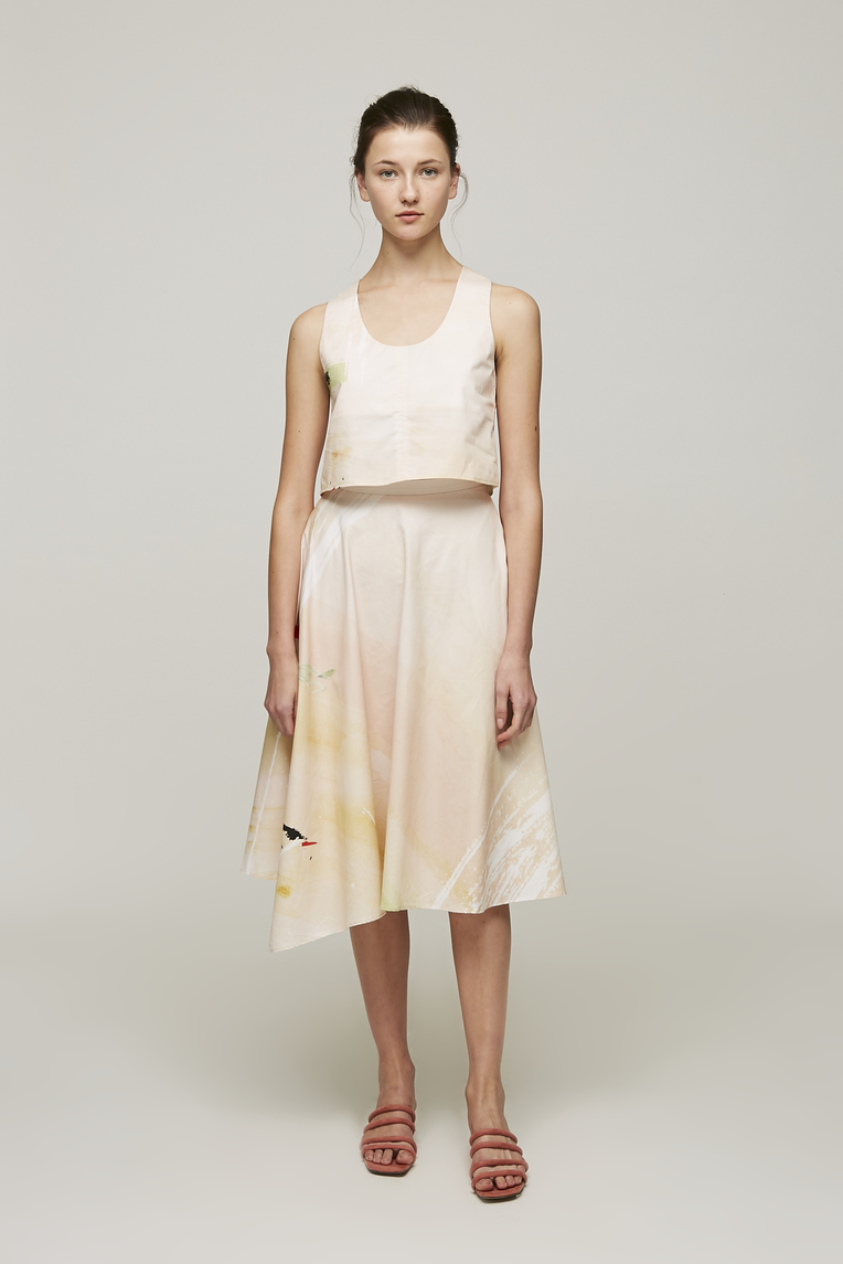 Dune Asymmetric Midi Skirt