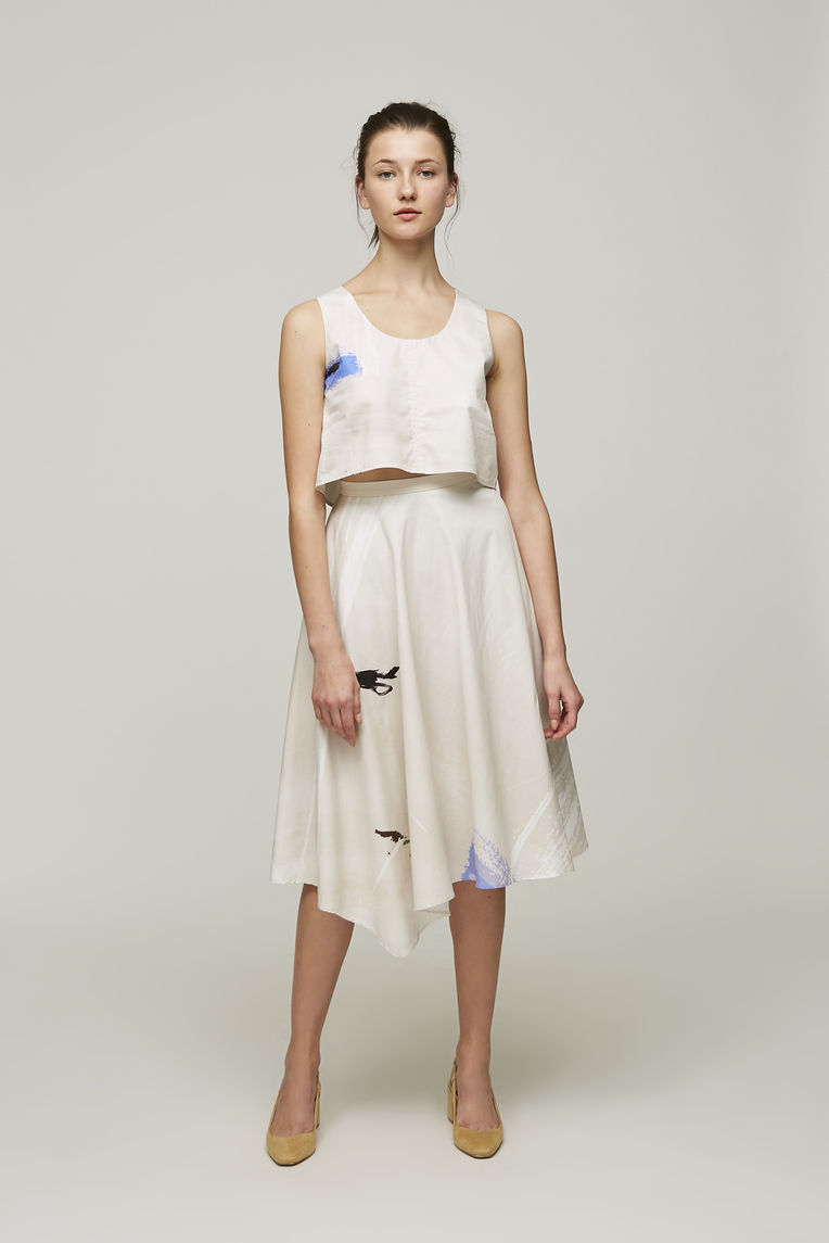 Dune Asymmetric Midi Skirt
