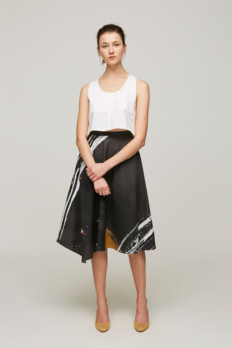 Dune Asymmetric Midi Skirt