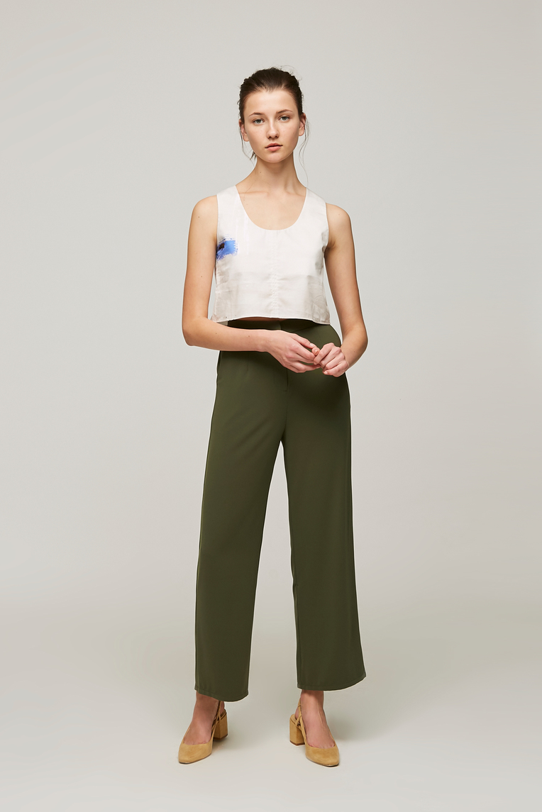 Crepe Longline Pants