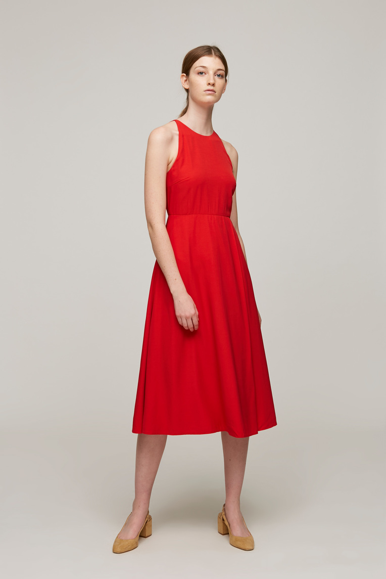 Open-Back Midi Dress