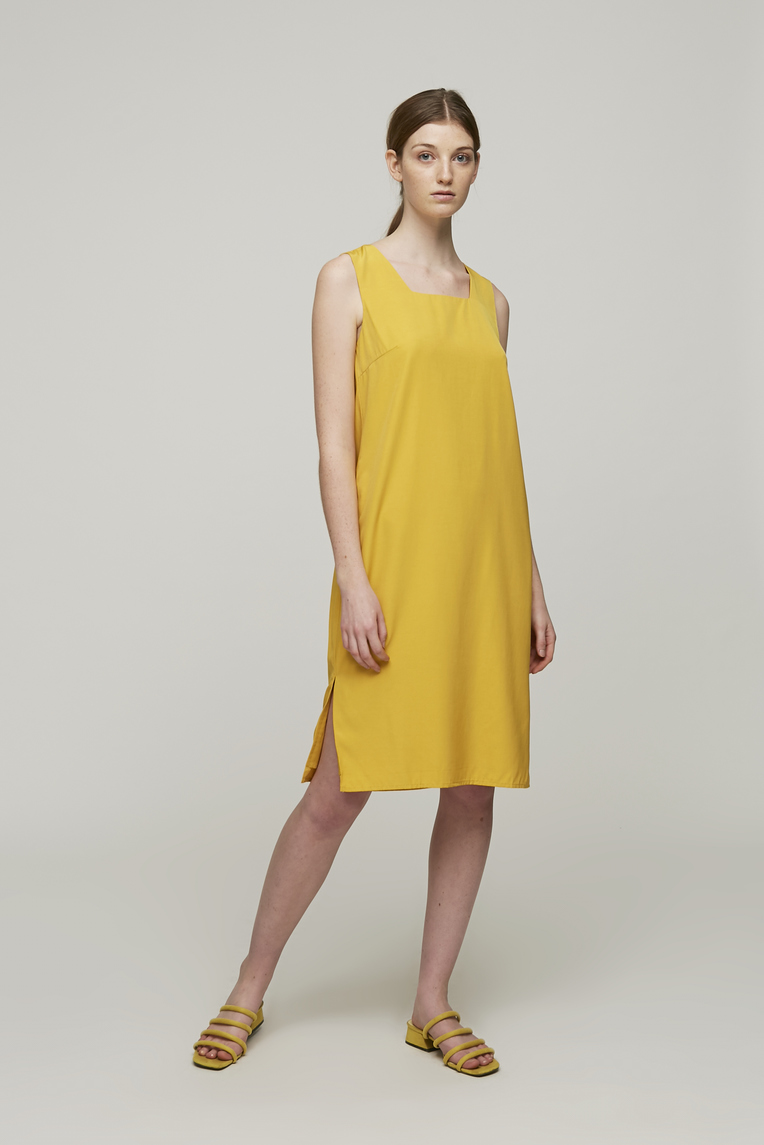 Square-Neck Shift Dress