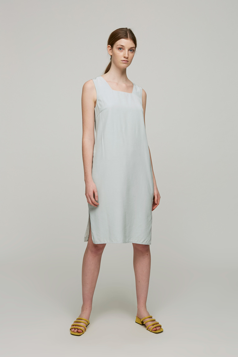 Square-Neck Shift Dress