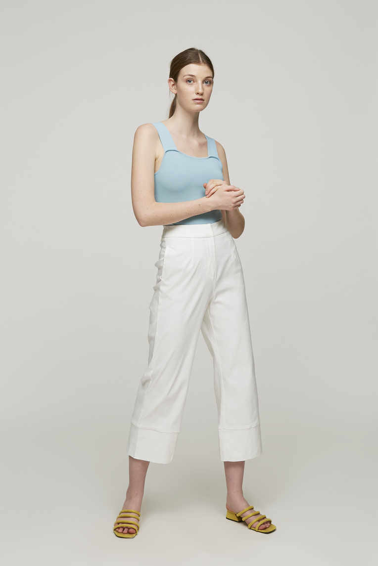 Square-neck Knit Top