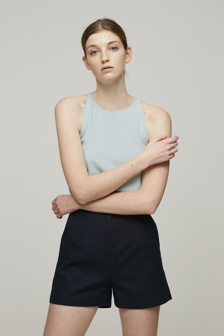 Linen High-Waisted Shorts