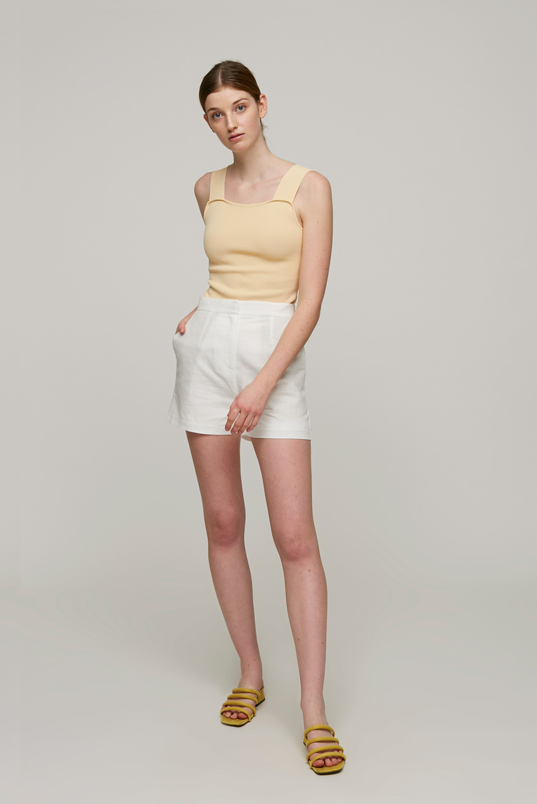 Square-neck Knit Top