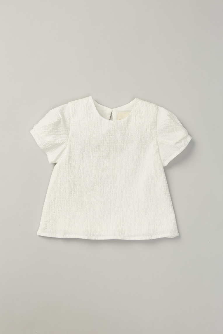 Seersucker Puff Sleeve Top