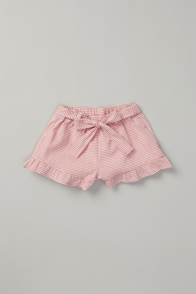 Seersucker Ruffle Shorts 