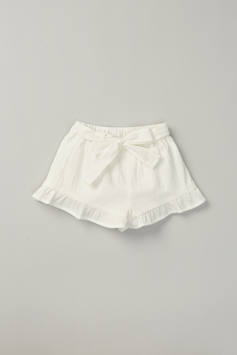 Seersucker Ruffle Shorts 