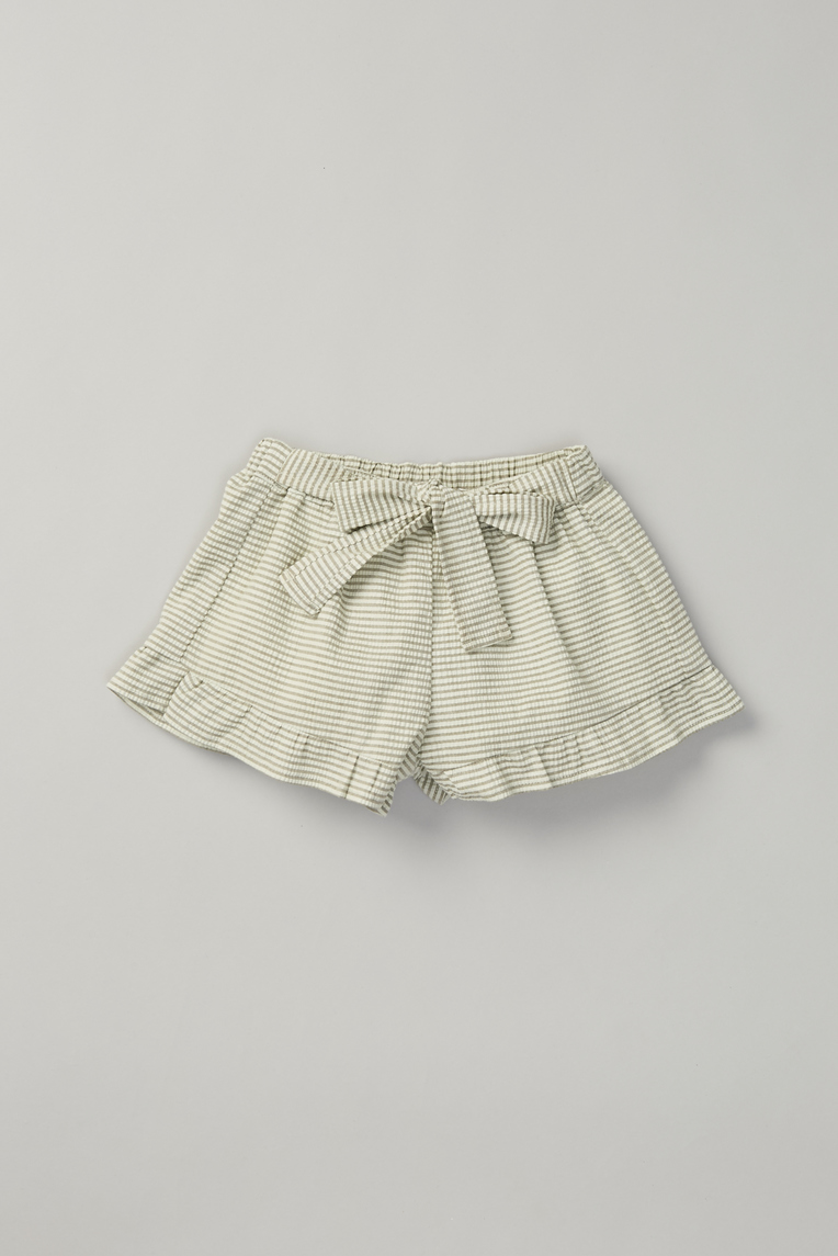 Seersucker Ruffle Shorts 