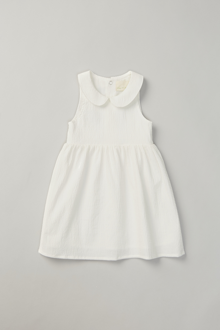 Seersucker Collared Dress