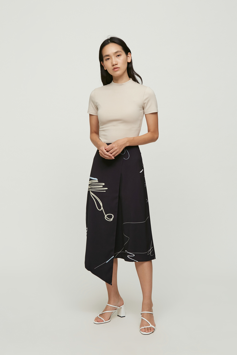 Trail Overlap Midi Skirt