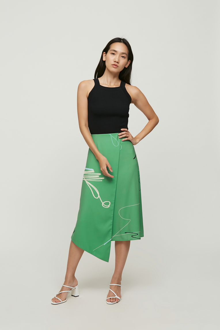 Trail Overlap Midi Skirt