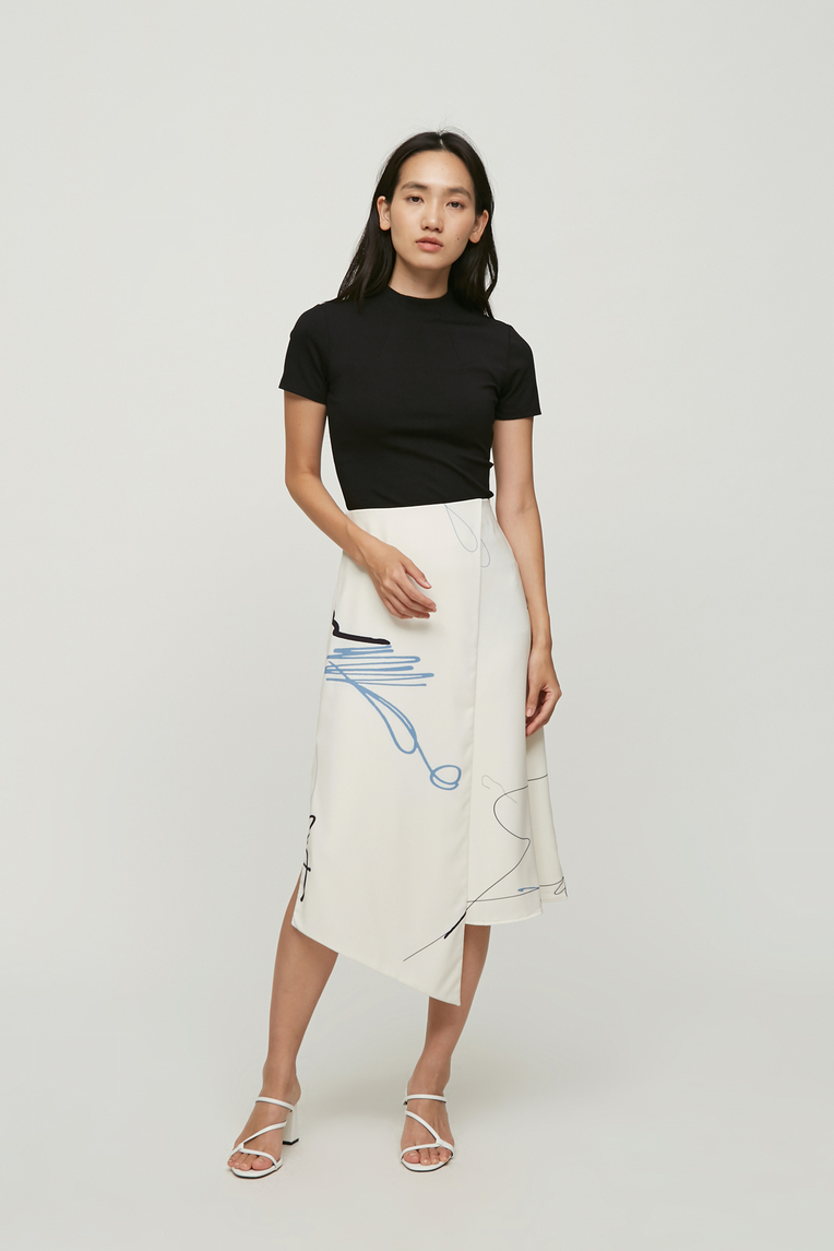 Trail Overlap Midi Skirt