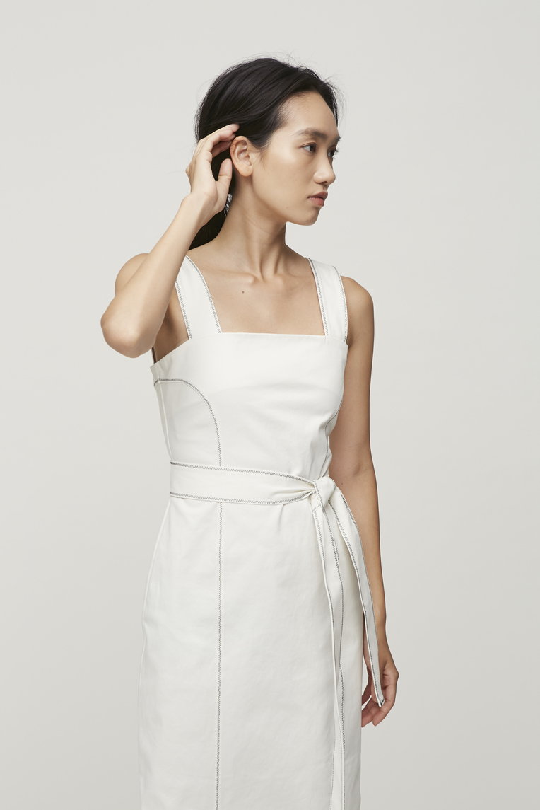 Contrast Seam Fitted Dress