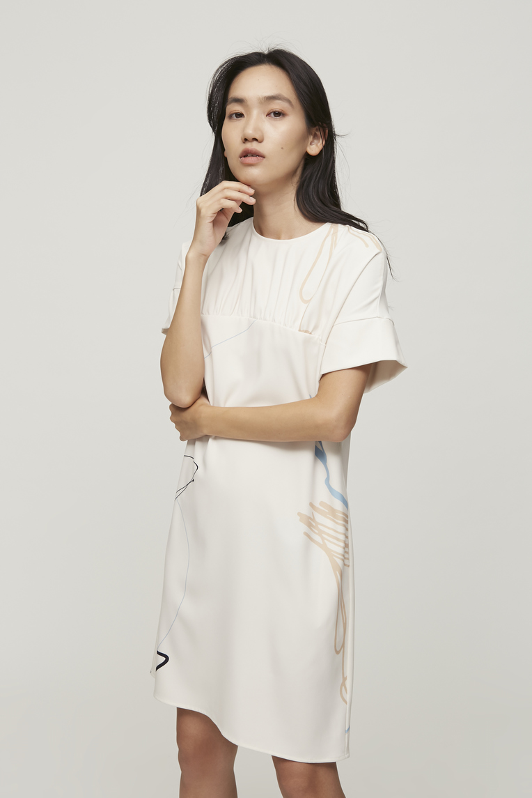 Trail Gathered Shift Dress