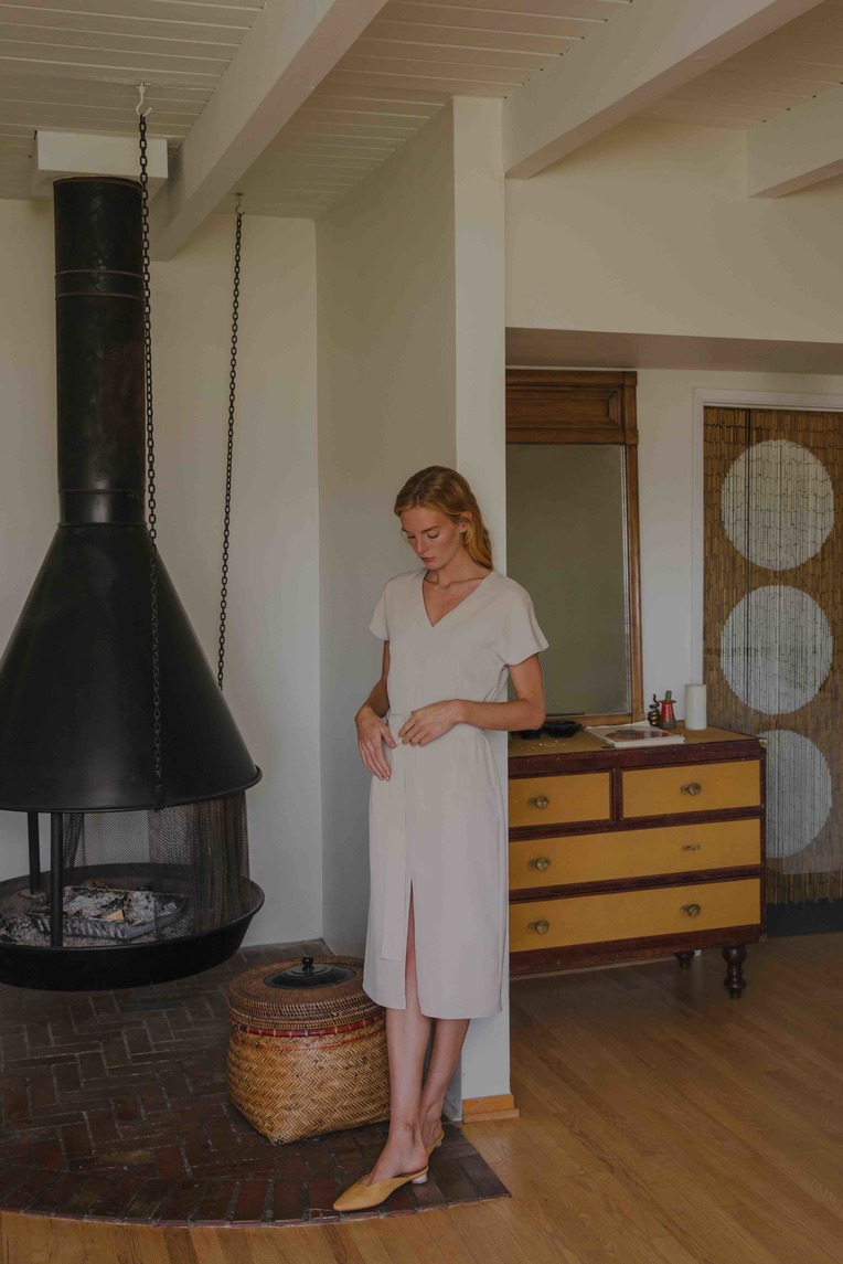 V-Neck Belted Kaftan