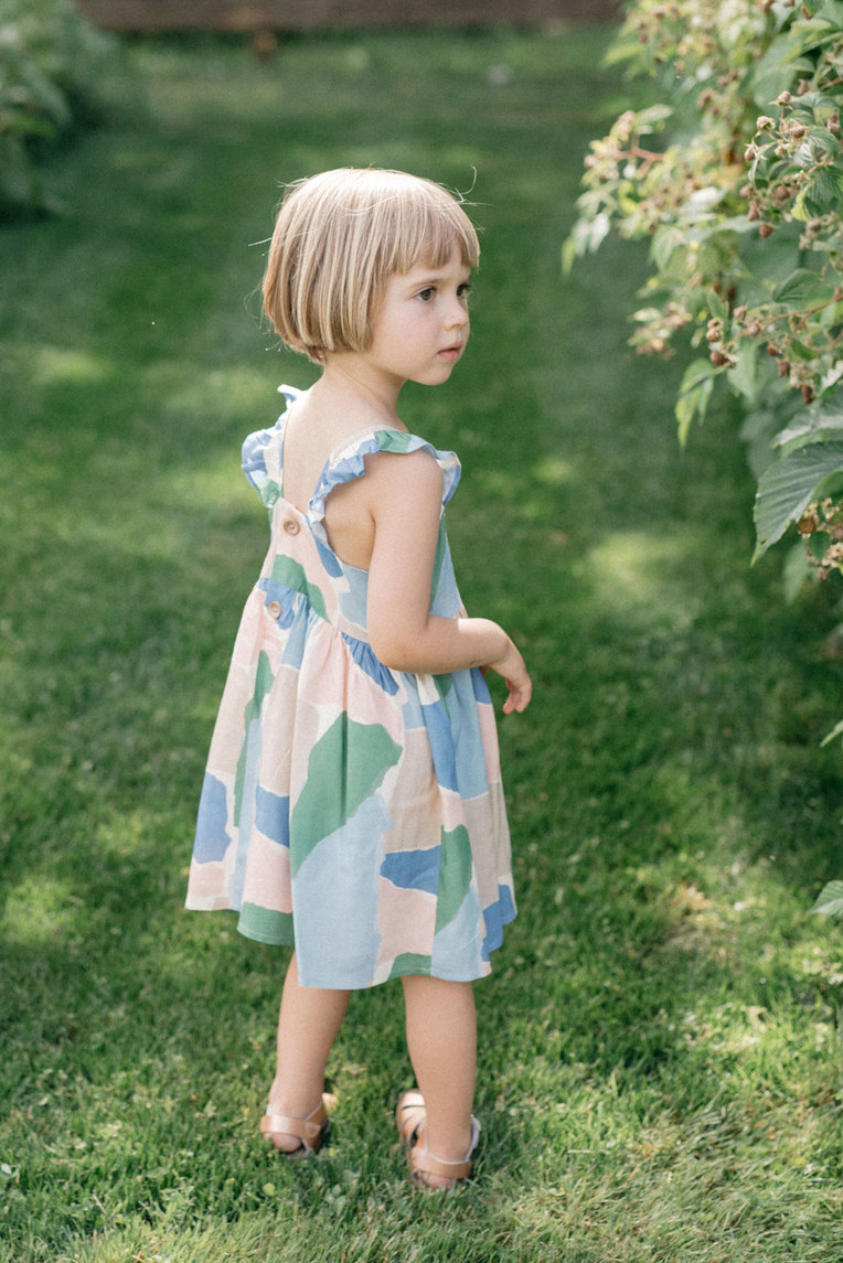 Harbour V-Back Ruffle Dress