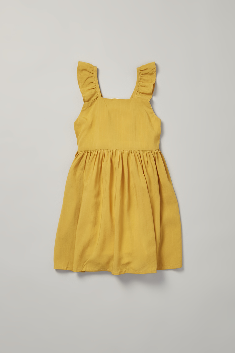 V-Back Ruffle Dress