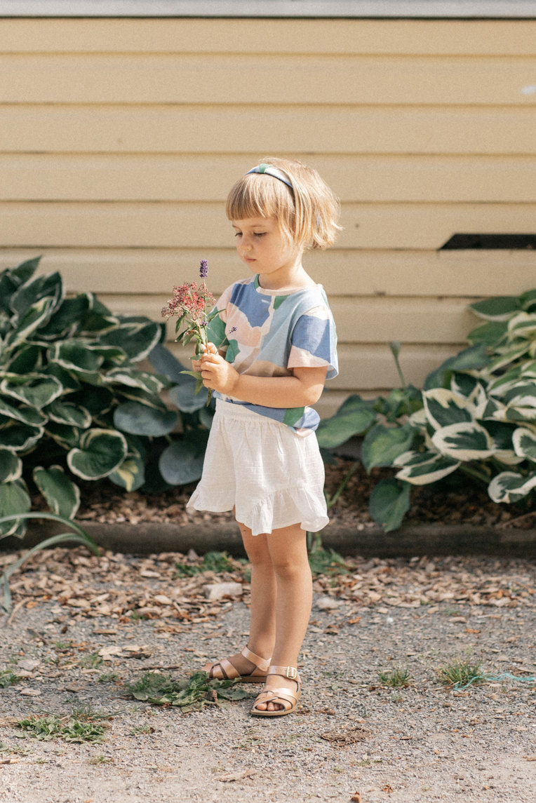 Striped Ruffle Shorts