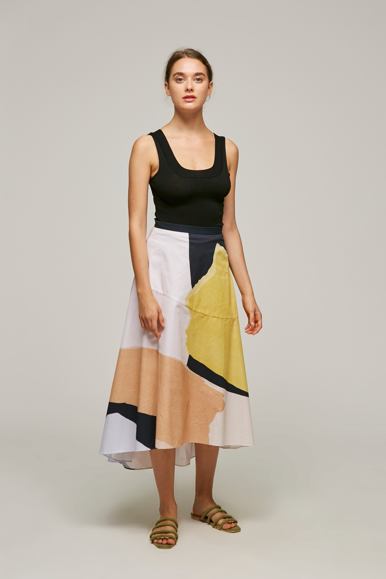 Harbour Cotton Midi Skirt